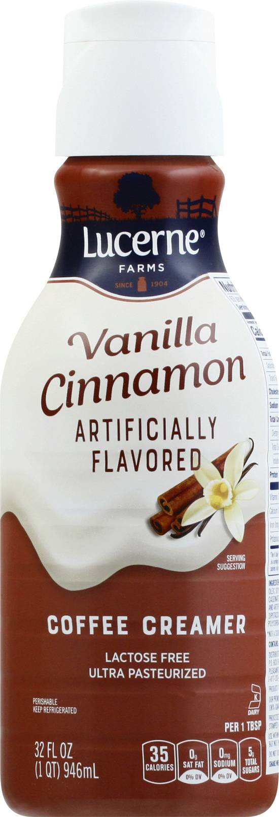 Lucerne Lactose-Free Vanilla Cinnamon Coffee Creamer (32 fl oz)