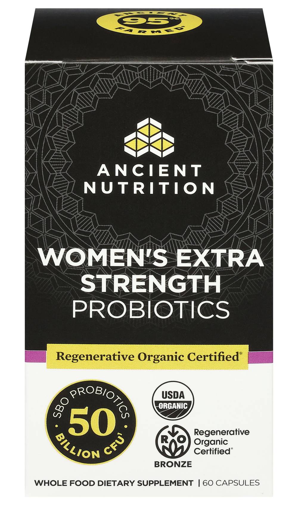 Ancient Nutrition Organic Women's Extra Strength 50 Billion Cfu Probiotics (60 ct)