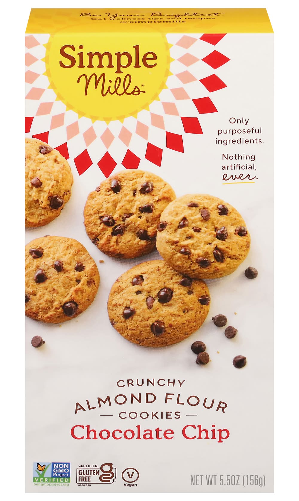 Simple Mills Crunchy Almond Flour Chocolate Chip Cookies (5.5 oz)