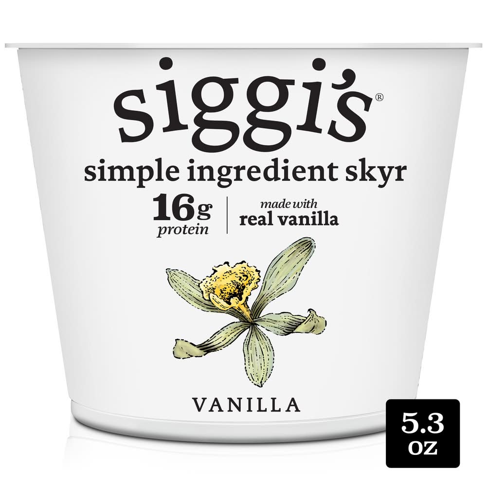 siggi's Simple Ingredient Skyr Fat Free Yogurt, Vanilla (5.3 oz)