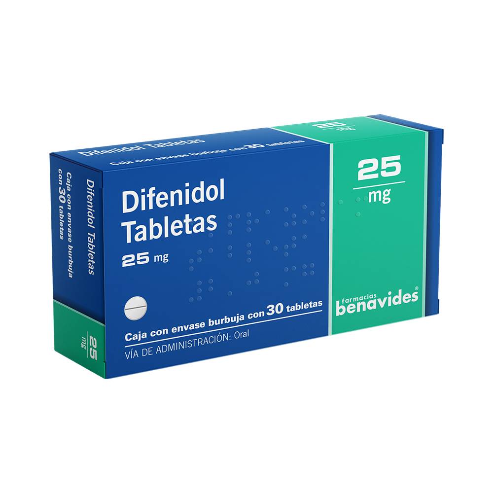 Almus difenidol tabletas 25 mg (30 piezas)