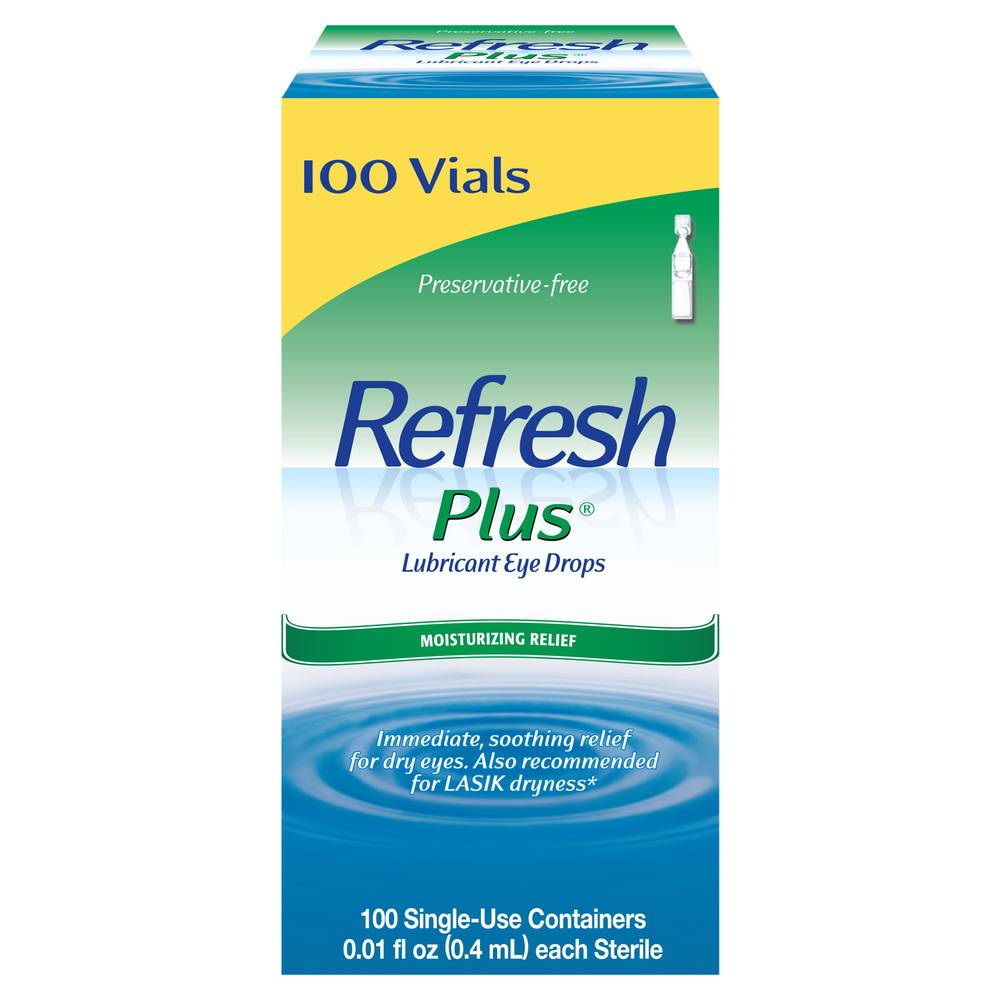 Refresh Plus Lubricant Eye Drops (0.01 fl oz, 100 ct)