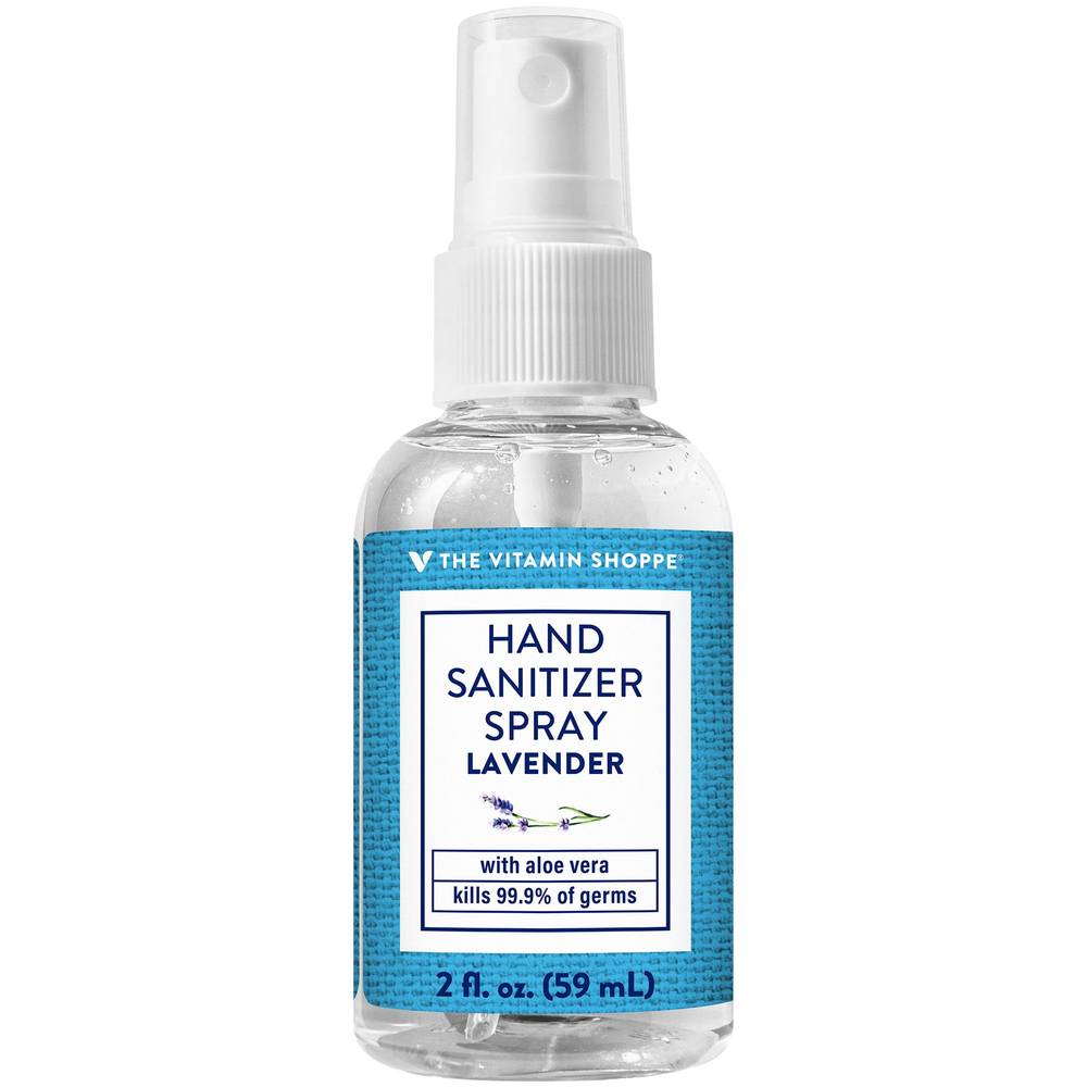 Hand Sanitizer Spray With Aloe Vera - Kills 99.9% Of Germs - Lavender (2 Fl. Oz.)