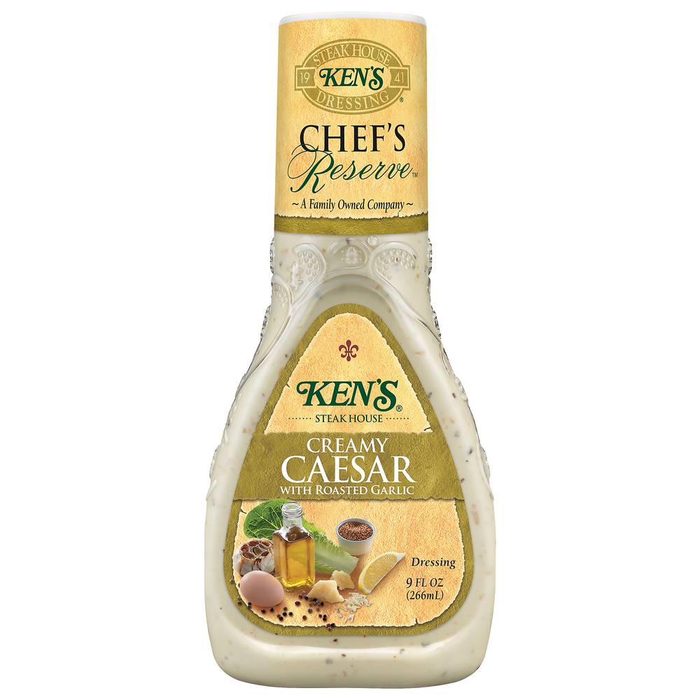 Ken's Steak House Creamy Caesar With Roasted Garlic Dressing (9 fl oz)