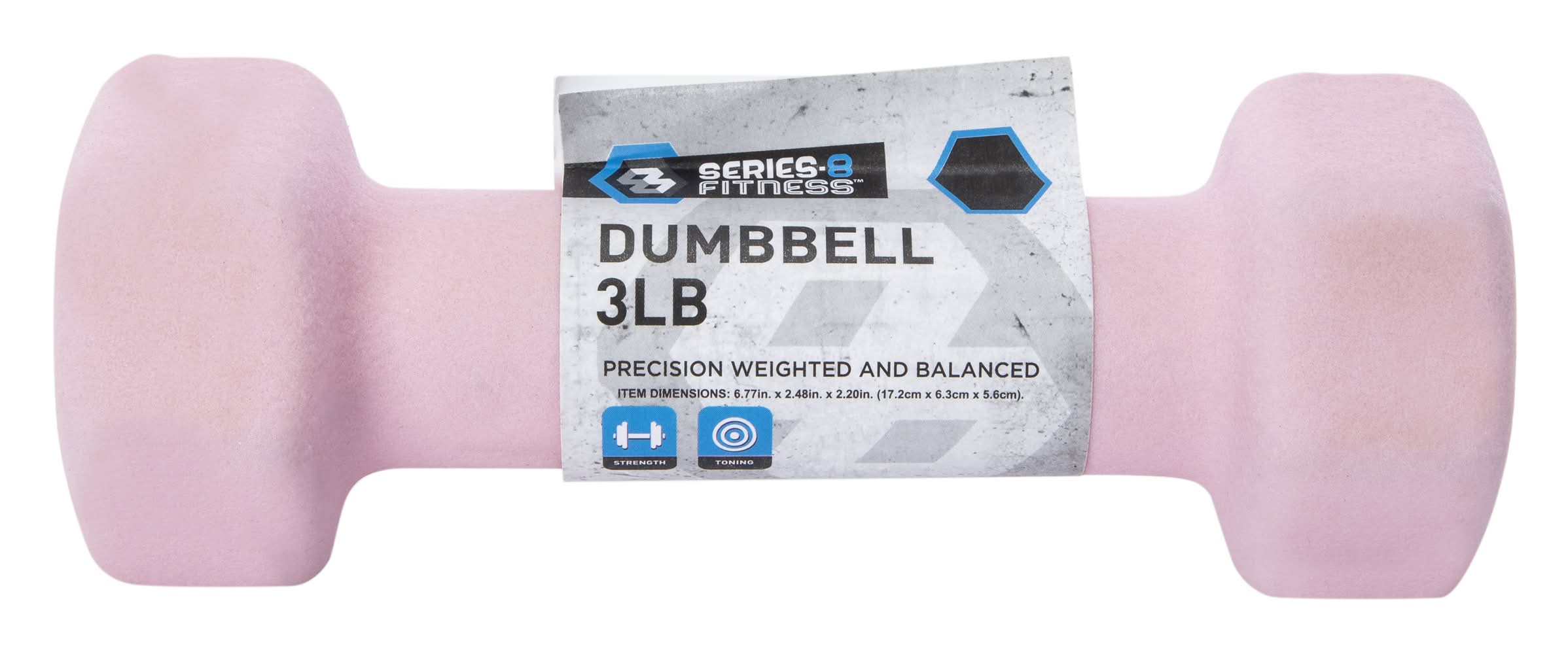 Series-8 Fitness™ 3lb Dumbbell Pink