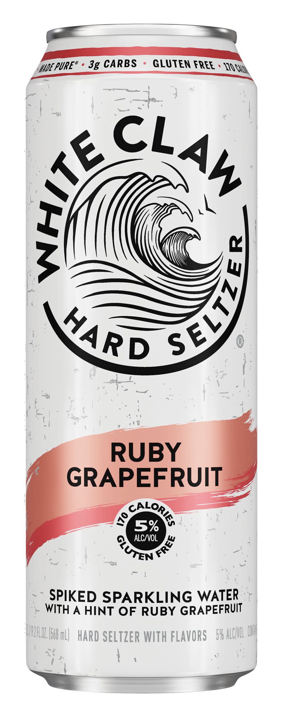 White Claw Spiked Sparkling Hard Seltzer, Ruby Grapefruit (19.2 fl oz)
