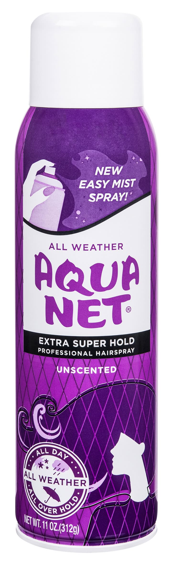 Aqua Net Extra Super Hold Hair Spray, Unscented (11 oz)