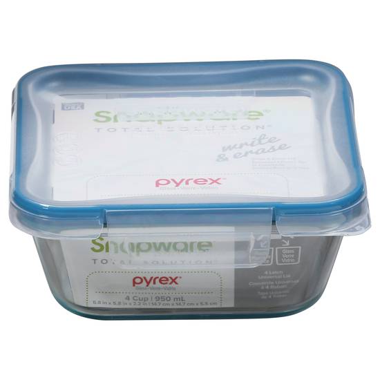 Snapware Pyrex Total Solution Write & Erase 4 Cup Container