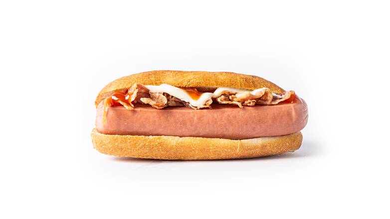 27. Hot Dog, Bacon Ahumado, Kétchup y Mostaza