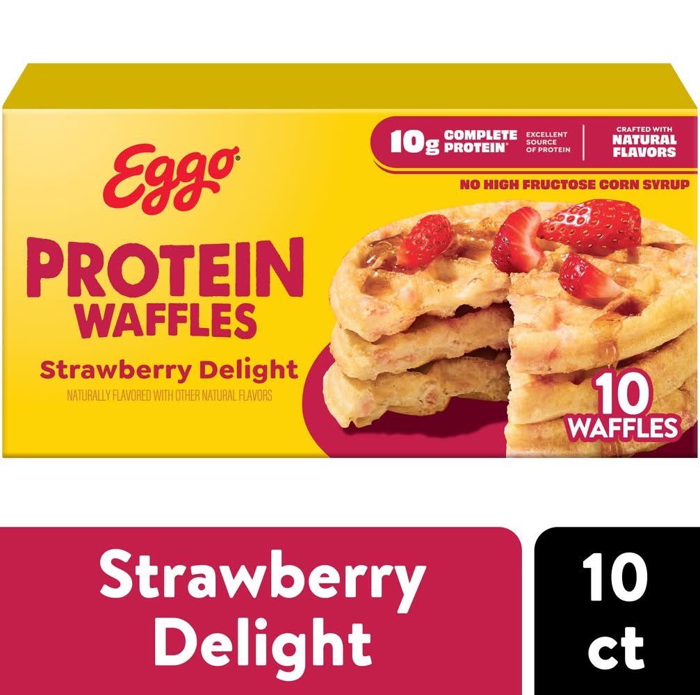 Eggo Protein Waffles, Strawberry Delight (12.3 oz, 10 ct)