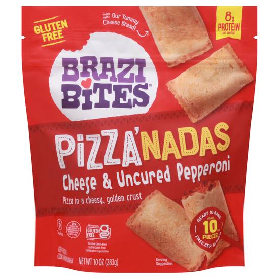 Brazi Bites Cheese & Uncured Pepperoni Pizza'nadas (10 ct)