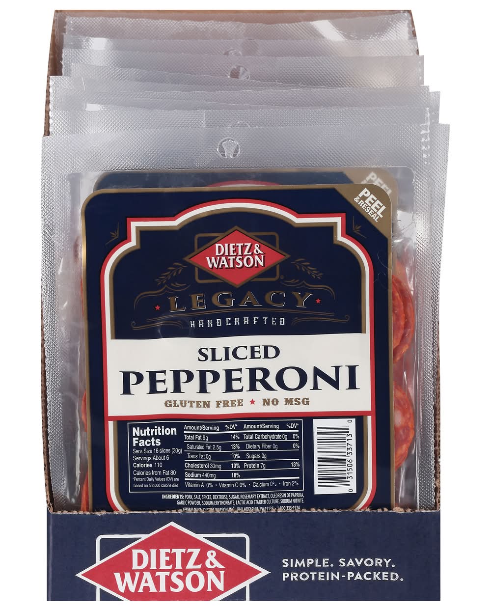 Dietz & Watson Gluten Free Sliced Pepperoni (6 oz)