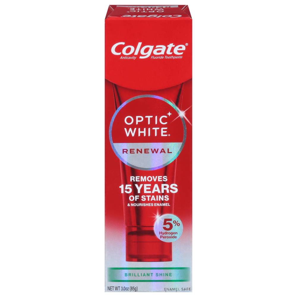 Colgate Optic White Brilliant Shine Renewal Anticavity Fluoride Toothpaste