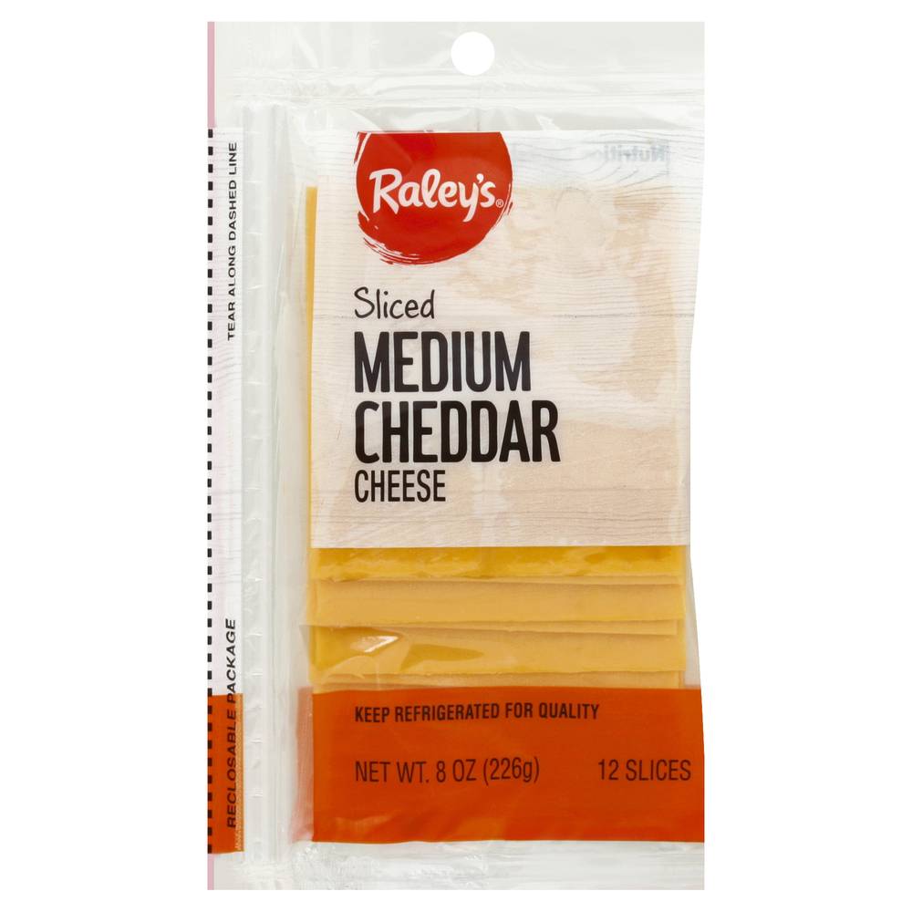Raley's Sliced Medium Cheddar Cheese