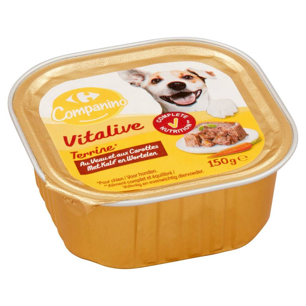 Carrefour Companino Vitalive Terrine au Veau et aux Carottes 150 g