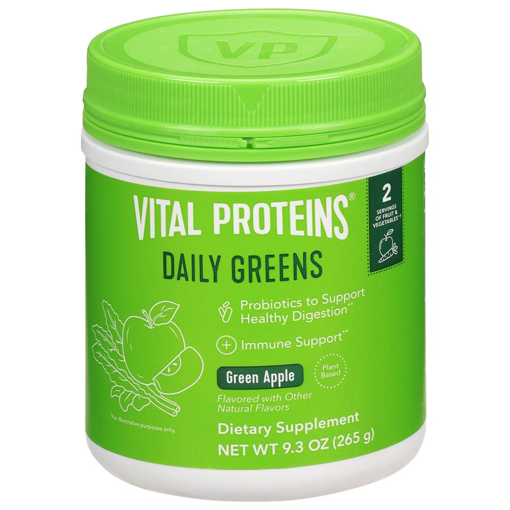 Vital Proteins Daily Greens Green Apple Supplement