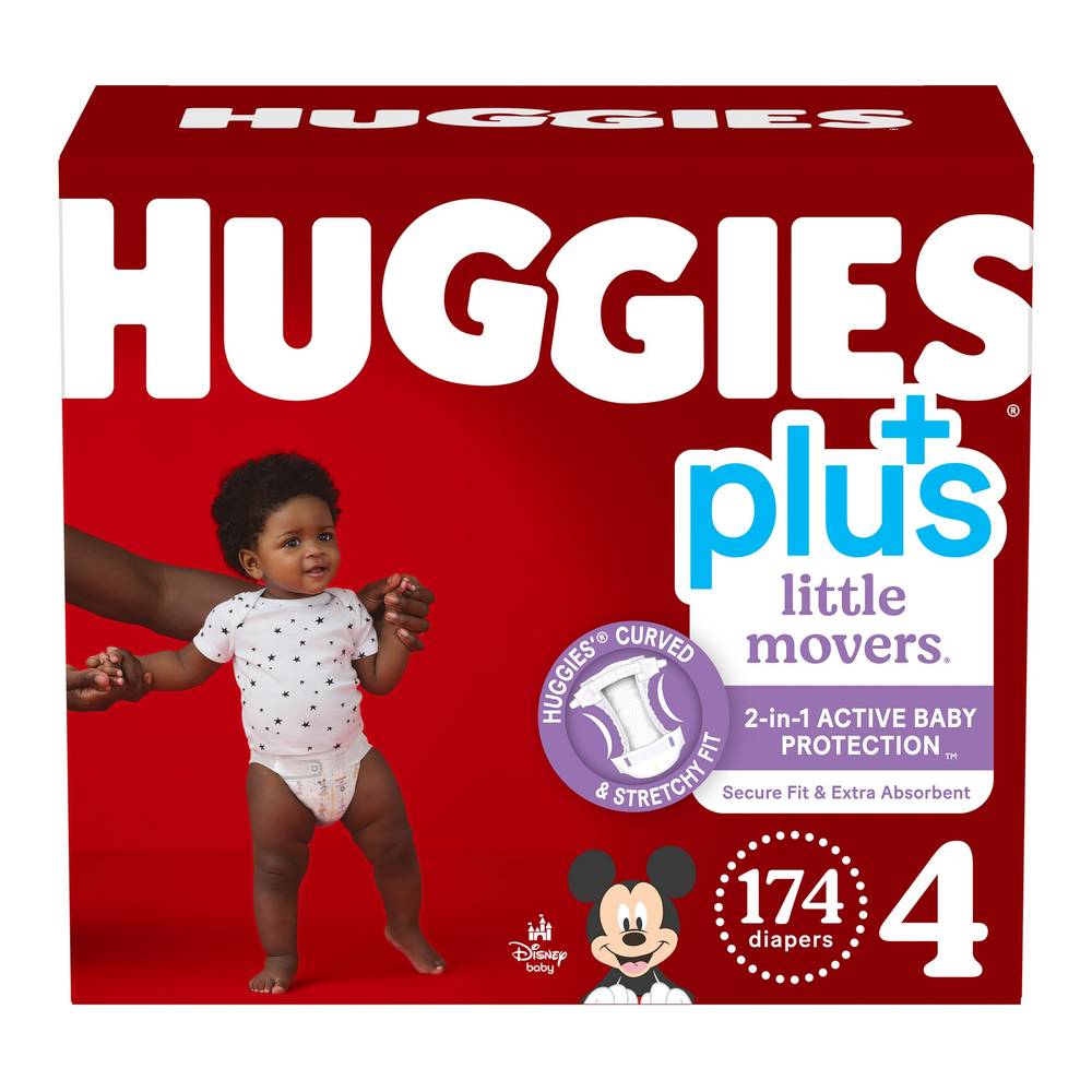 Huggies Plus Diapers Size 4, 174-count