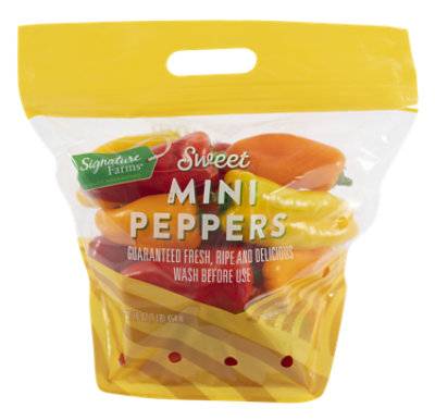 Signature Select/Farms Mini Sweet Bell Peppers Prepackaged - 16 Oz