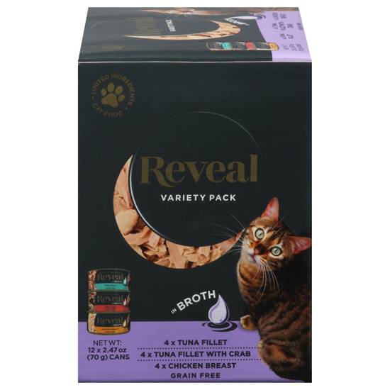 Reveal Pet Variety pack Natural Wet Cat Food Broth Can (12 ct)