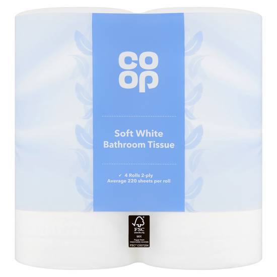CO OP  Soft White Bathroom Tissue 4 Roll