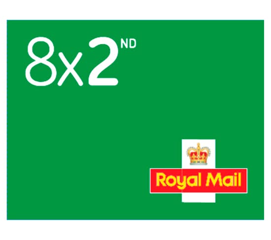 Royal Mail 8 x 2nd, Class Book Of Stamps
