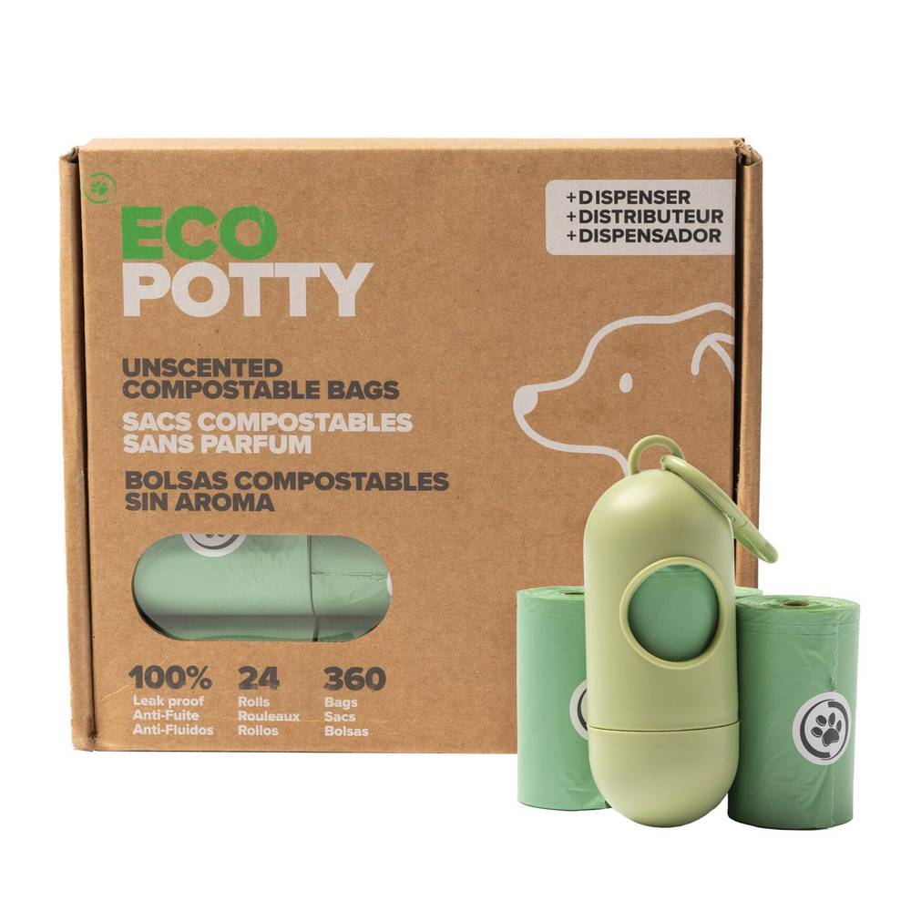 Eco Potty – Compostable Poop Bags For Pets, 360 Count