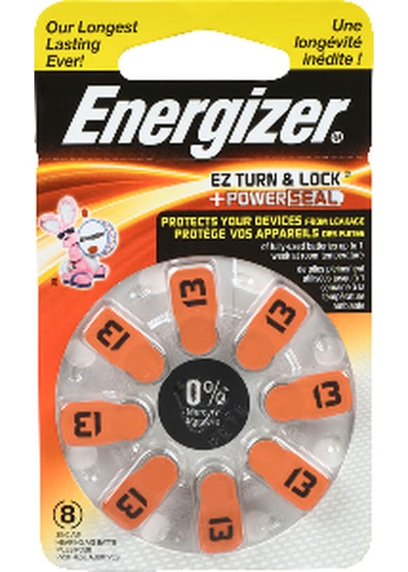 Energizer Size 13 Hearing Aid Batteries (8 ct)