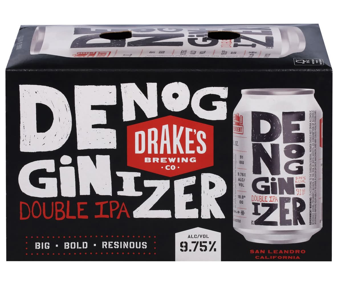 Drake's Brewing Company Dennogginizer Double Ipa Beer (6 x 12 fl oz)
