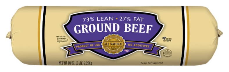 All Natural Lean Ground Beef Chub (5 lbs)