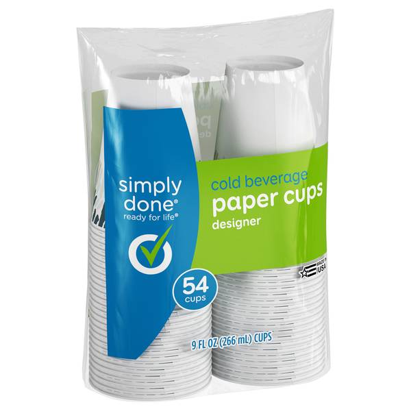 Simply Done Designer Paper Cups, M (54 ct)