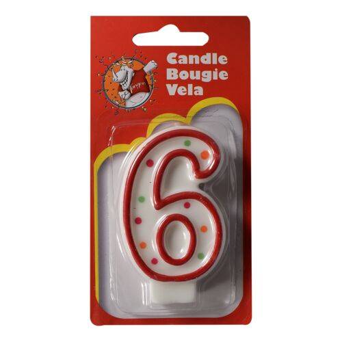 Tangee 6 Birthday Candle (1 unit)