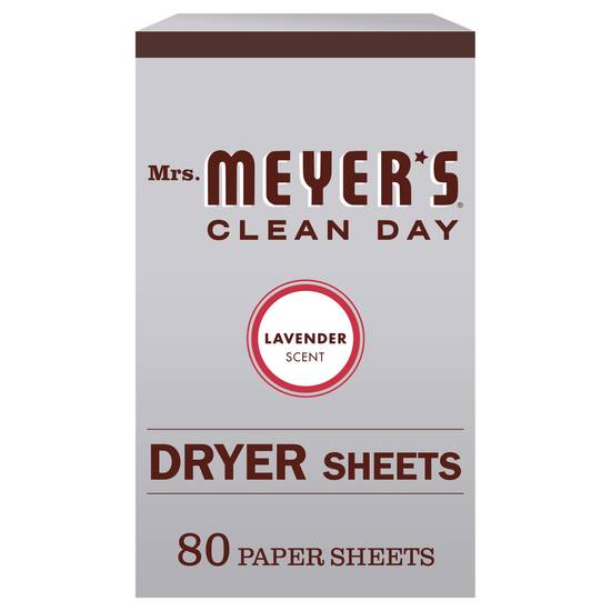 Mrs Meyers Lavender Scent Dryer Sheets, 80 ct
