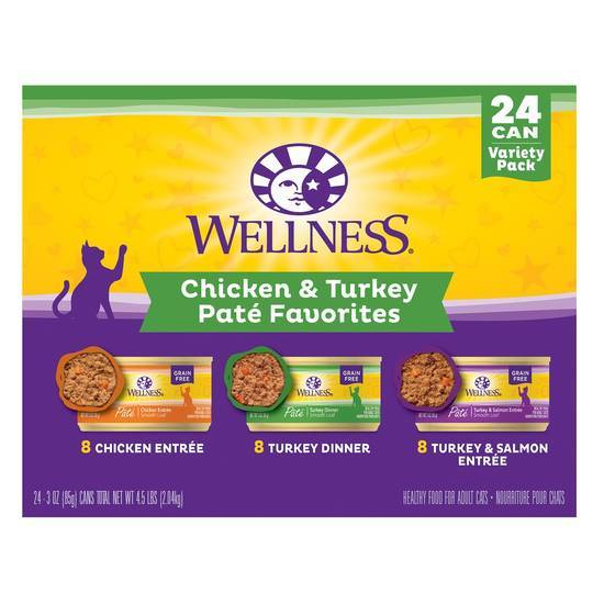 Wellness Complete Health Chicken & Turkey Pate Variety pack (24 ct)