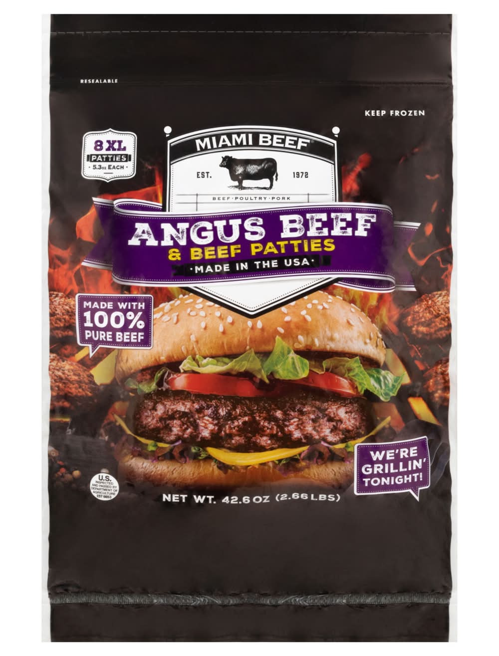 Miami Beef Patties, Angus Beef (42.6 oz, 8 ct)
