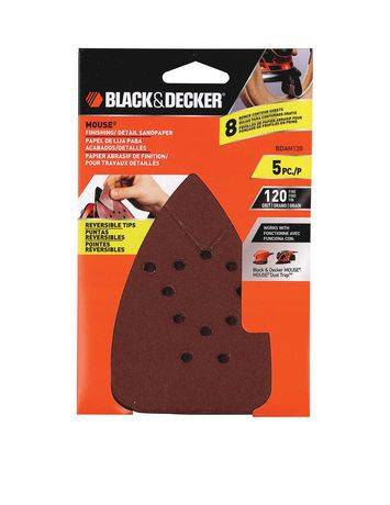 Black + Decker Black & Decker Mouse Sandpaper 120 Grain (bdam120) (mouse  sandpaper 120 grain), Delivery Near You