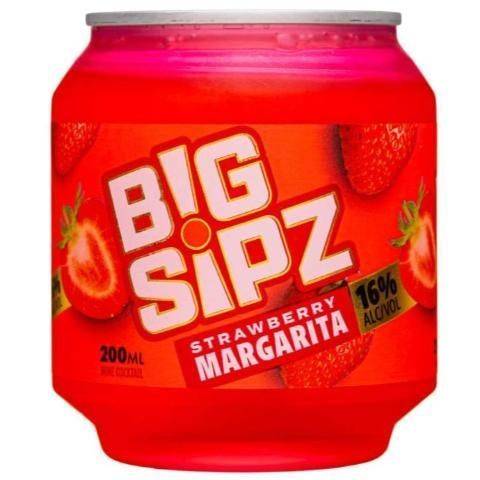 Big Sipz Strawberry Margarita Can (200ml can)