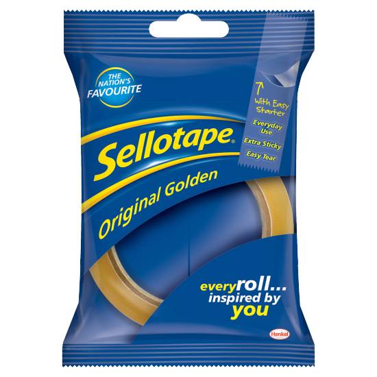 Sellotape 24mm X 50m, Original Golden Sticky Tape Roll