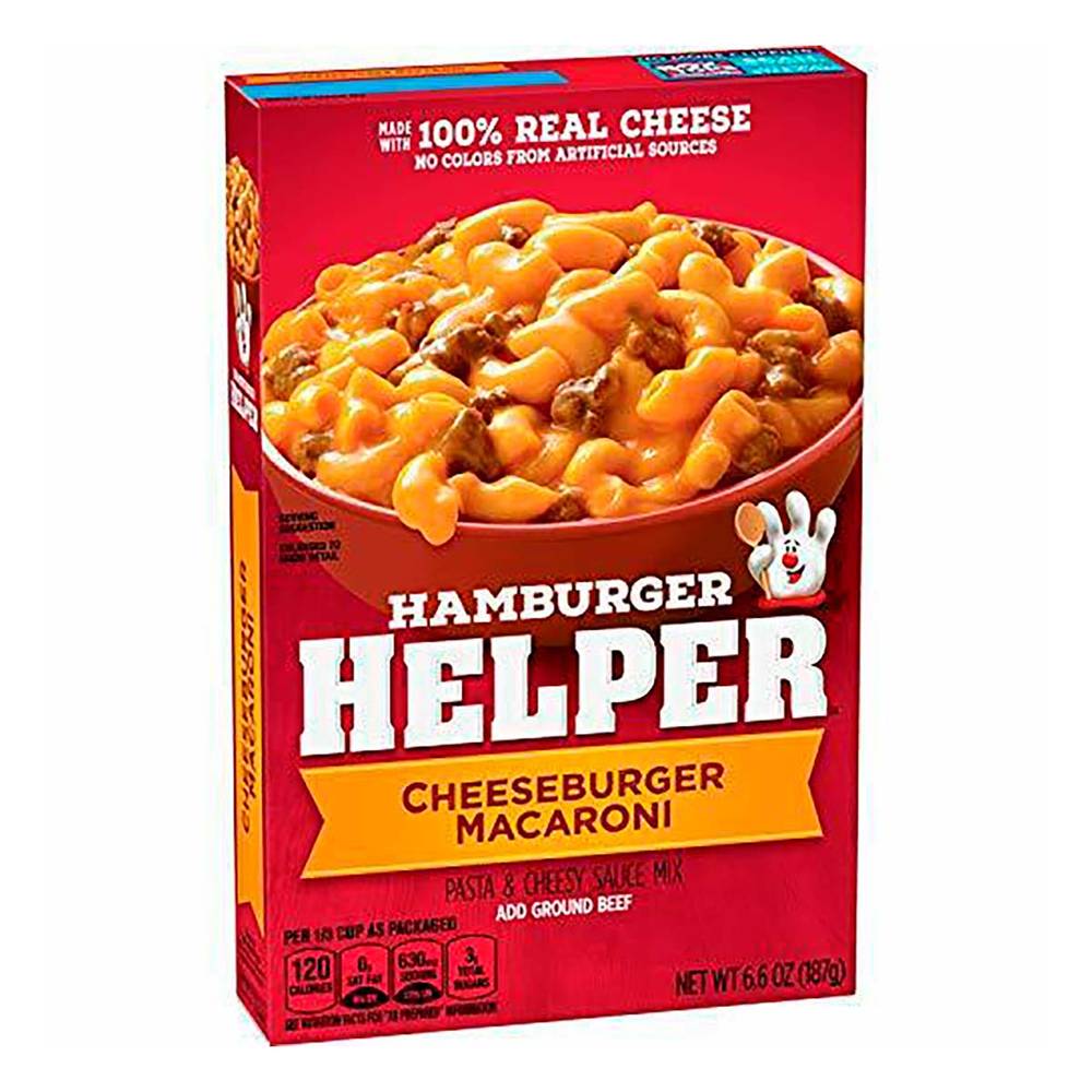 Hamburger helper macarrones hamburguesa con queso (caja 187 g)