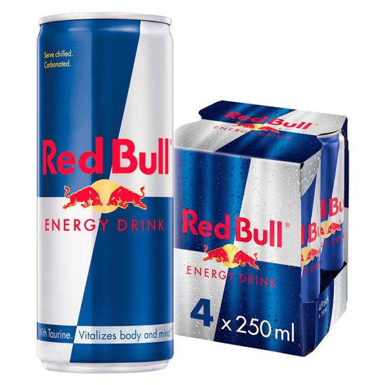 Red Bull Energy Drink 4x250ml (Sugar levy applied)