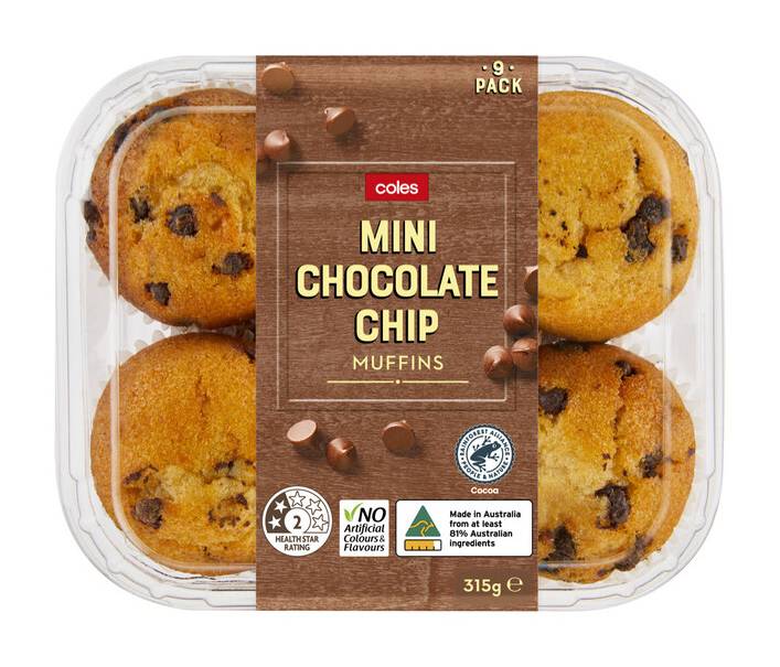 Coles Chocolate Chip Muffins (315g, 9 pack)