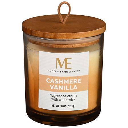 Modern Expressions Woodwick Fragranced Candle, Cashmere Vanilla (10 oz)