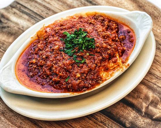 FOUR CHEESE LASAGNA WITH MEAT SAUCE