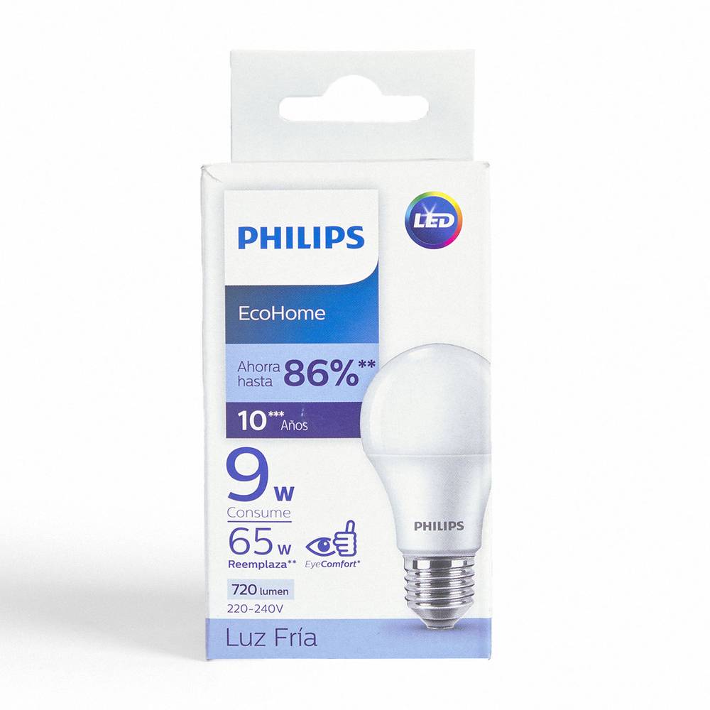 Philips ampolleta led 9w luz fría