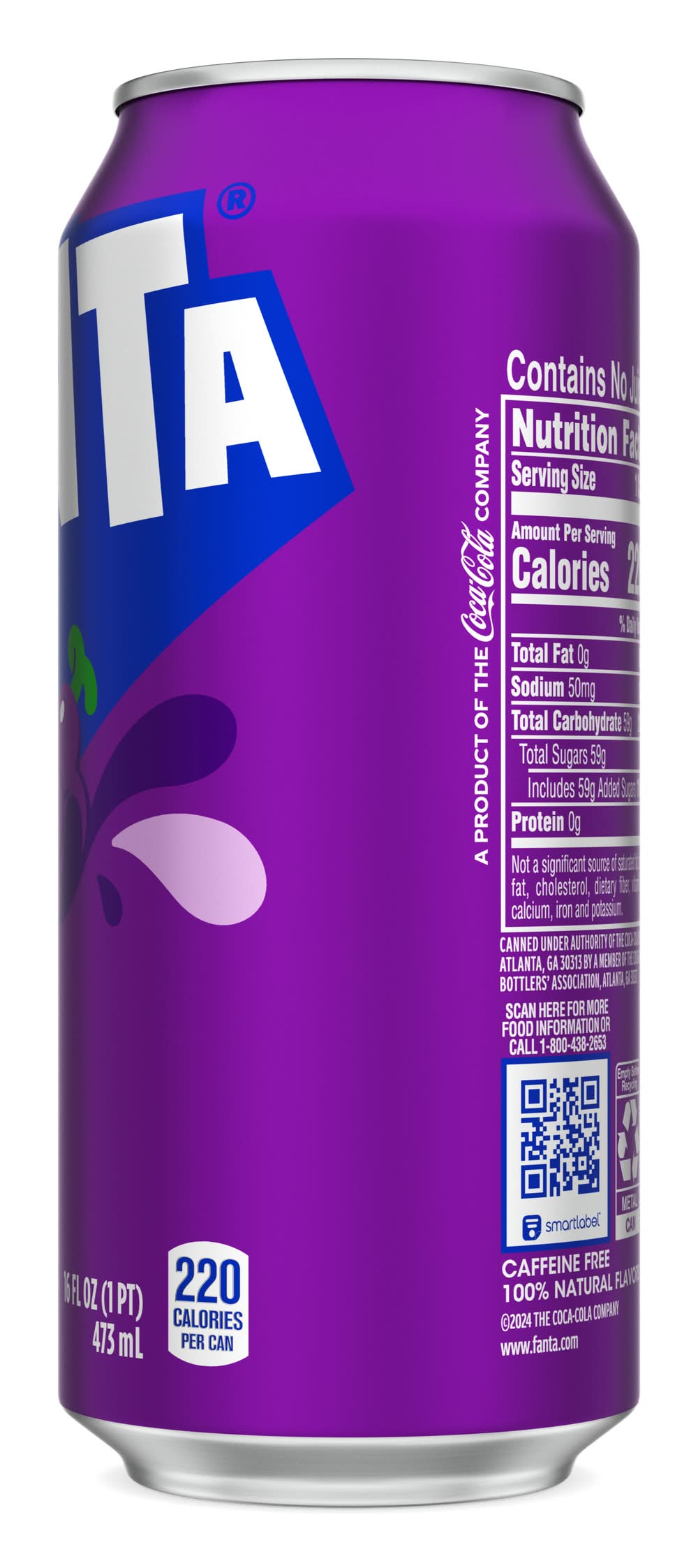 Fanta Flavored Soda, Grape (16 fl oz)