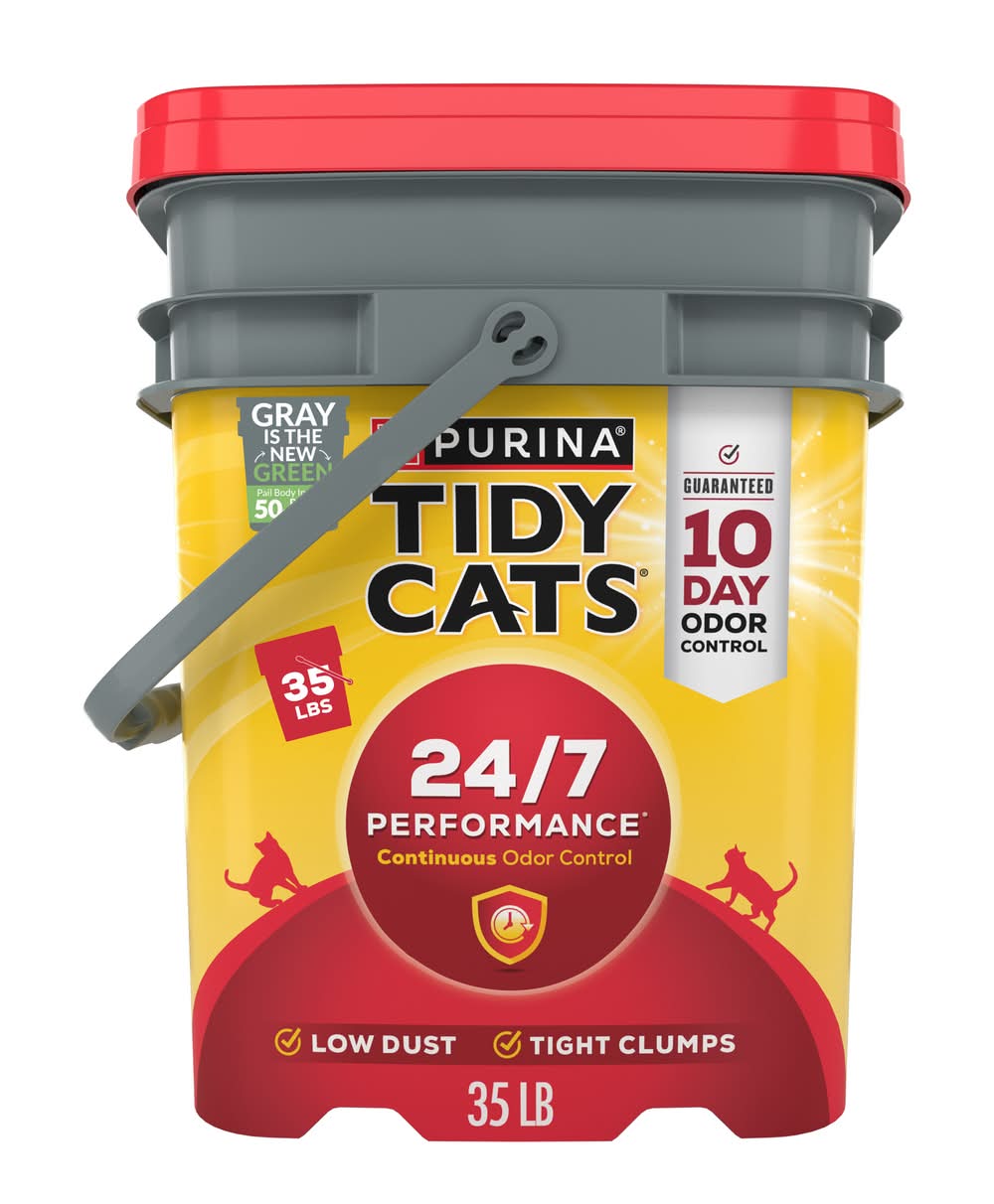 Purina Tidy Cats 24/7 Performance Clumping Odor Control Cat Litter, Clean Linen (35 lbs)