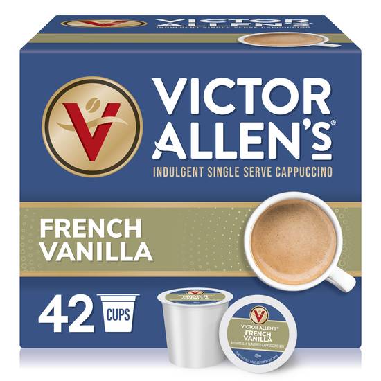 Victor Allen's Coffee Cappuccino Mix Single Serve K-Cup Pods (42 pack) (french vanilla)