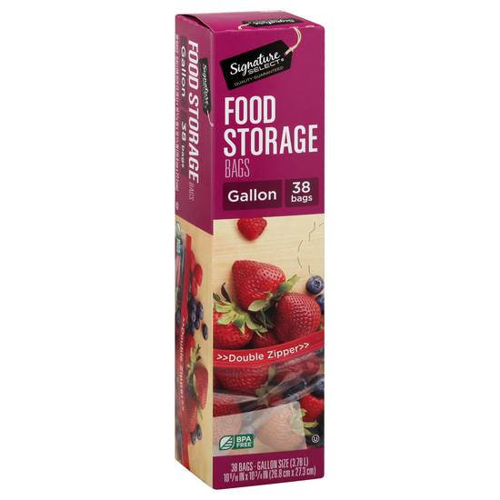Signature Select Food Storage Gallon Bags (38 ct)