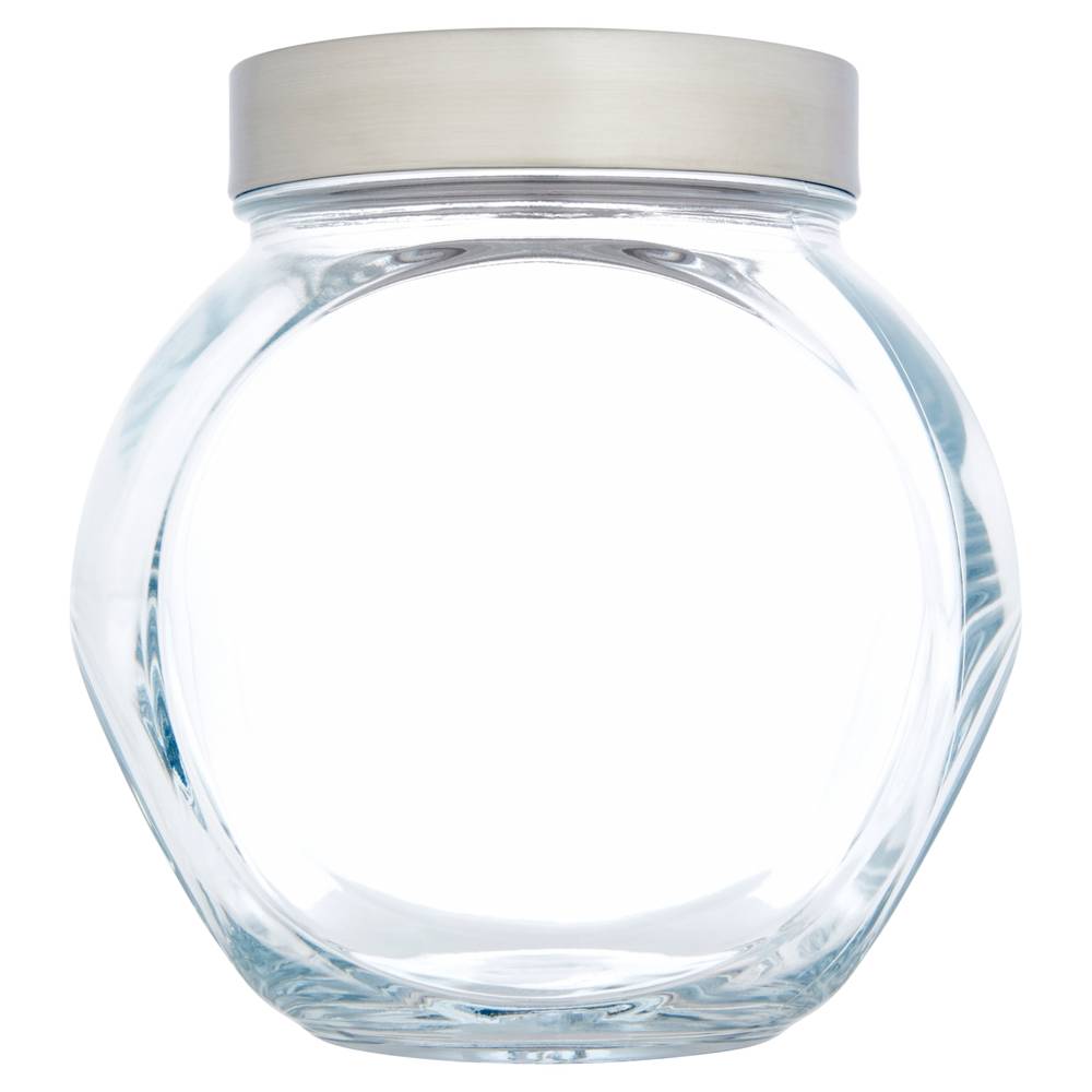 Morrisons Glass Biscuit Jar With Plastic Lid