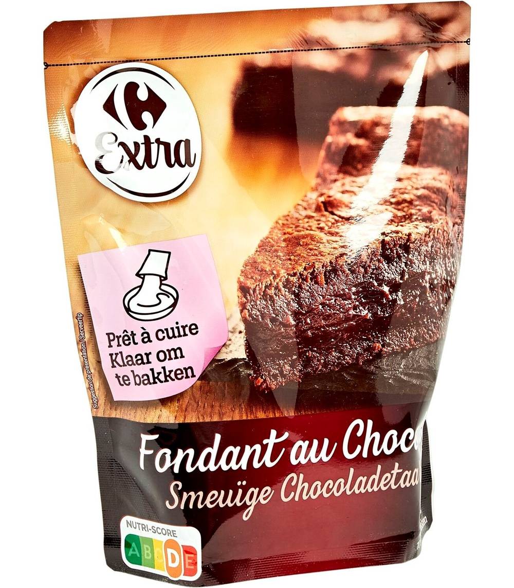 Carrefour Extra - Préparation gâteau prêt à cuire, fondant au chocolat (500g)