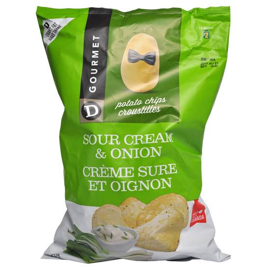 D Gourmet Sour Cream & Onion Potato Chips (265/280g)